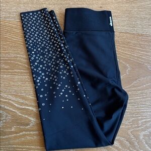 Ultracor Black High Rise Foil Dot Leggings Size L
